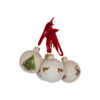 Transfered baubles set 4 small