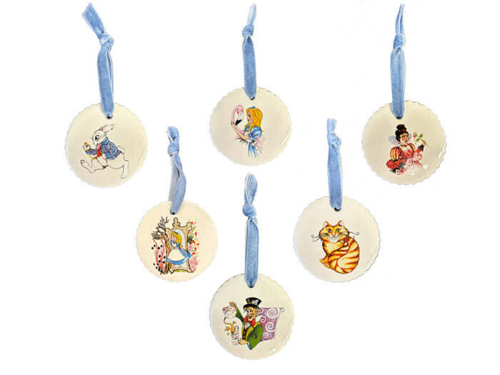 set of 6 alice discs